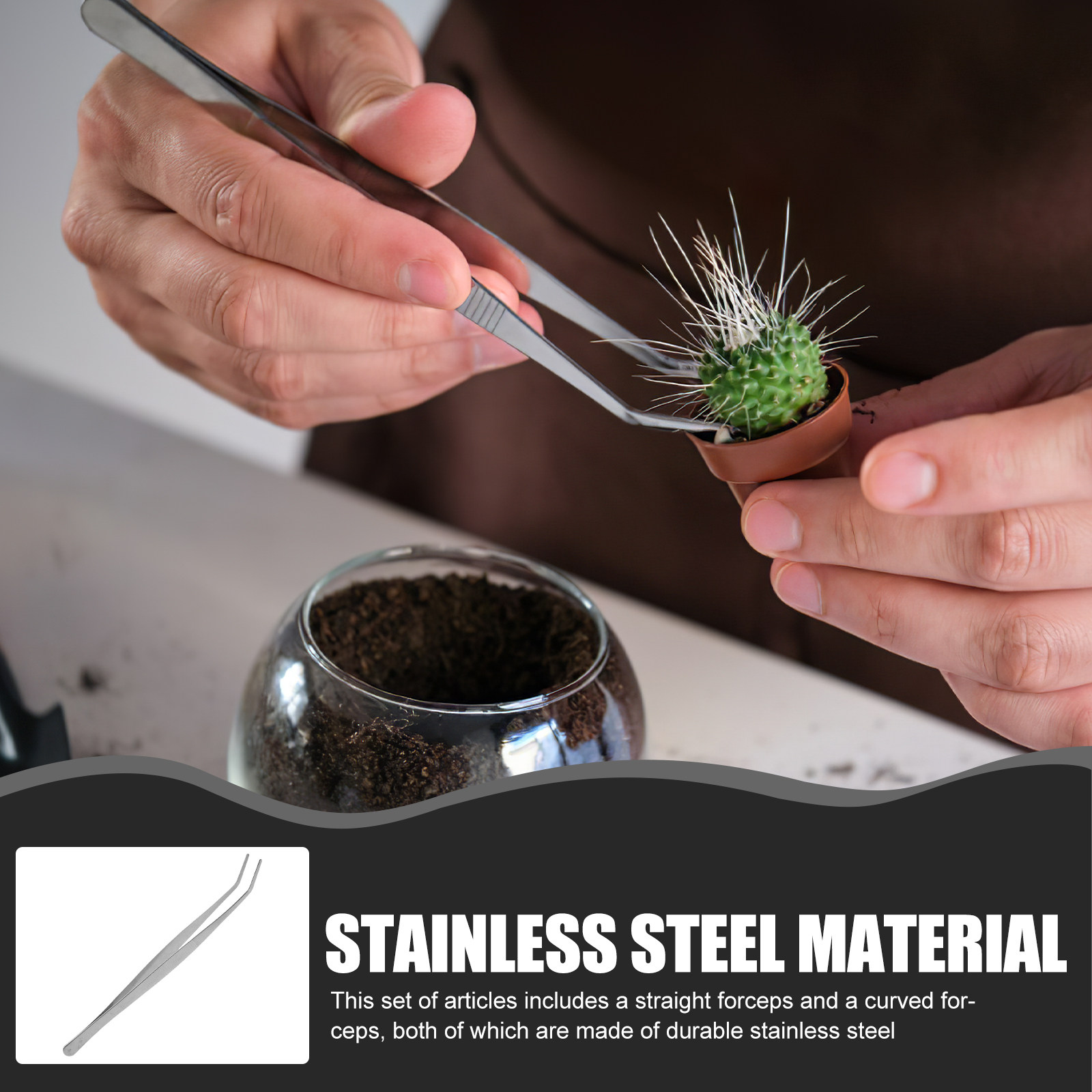 Feeding Tong Stainless - 2 Adet Paslanmaz Çelik Cımbız Seti