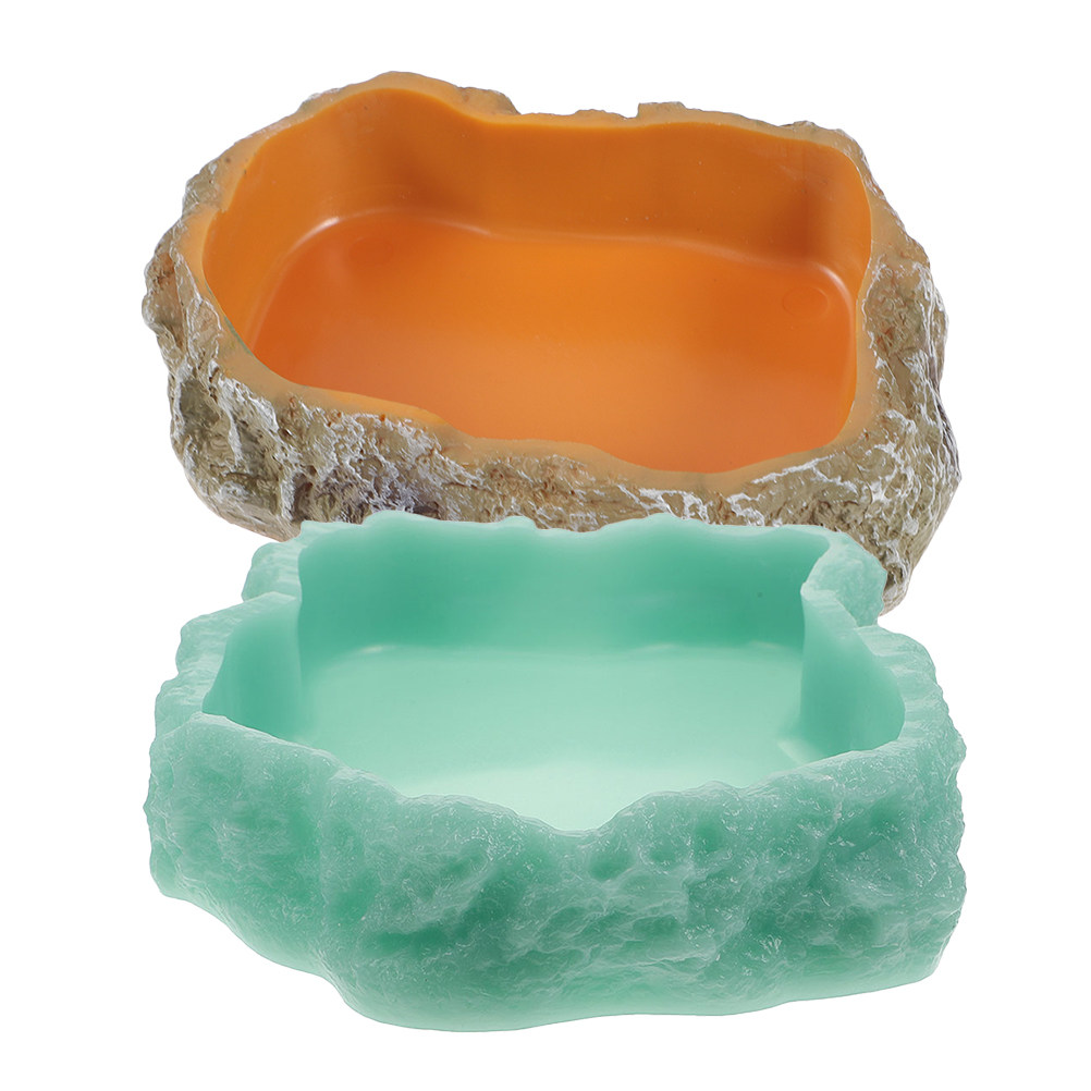 Water Dish Reptile - 2 Adet Gece Parlayan Sürüngen Mama